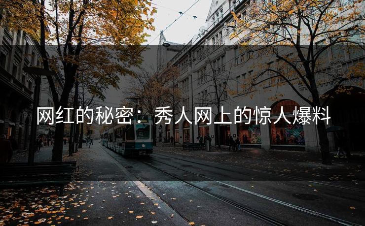 网红的秘密：秀人网上的惊人爆料